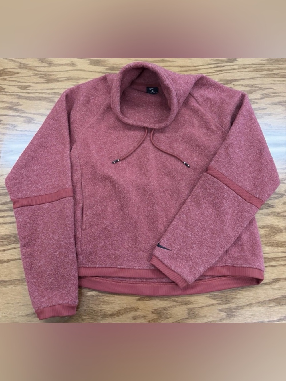 Nike Therma Fleece Long Neck Hoodie Funnel 56323 Maroon NSW XS - 18 X 21